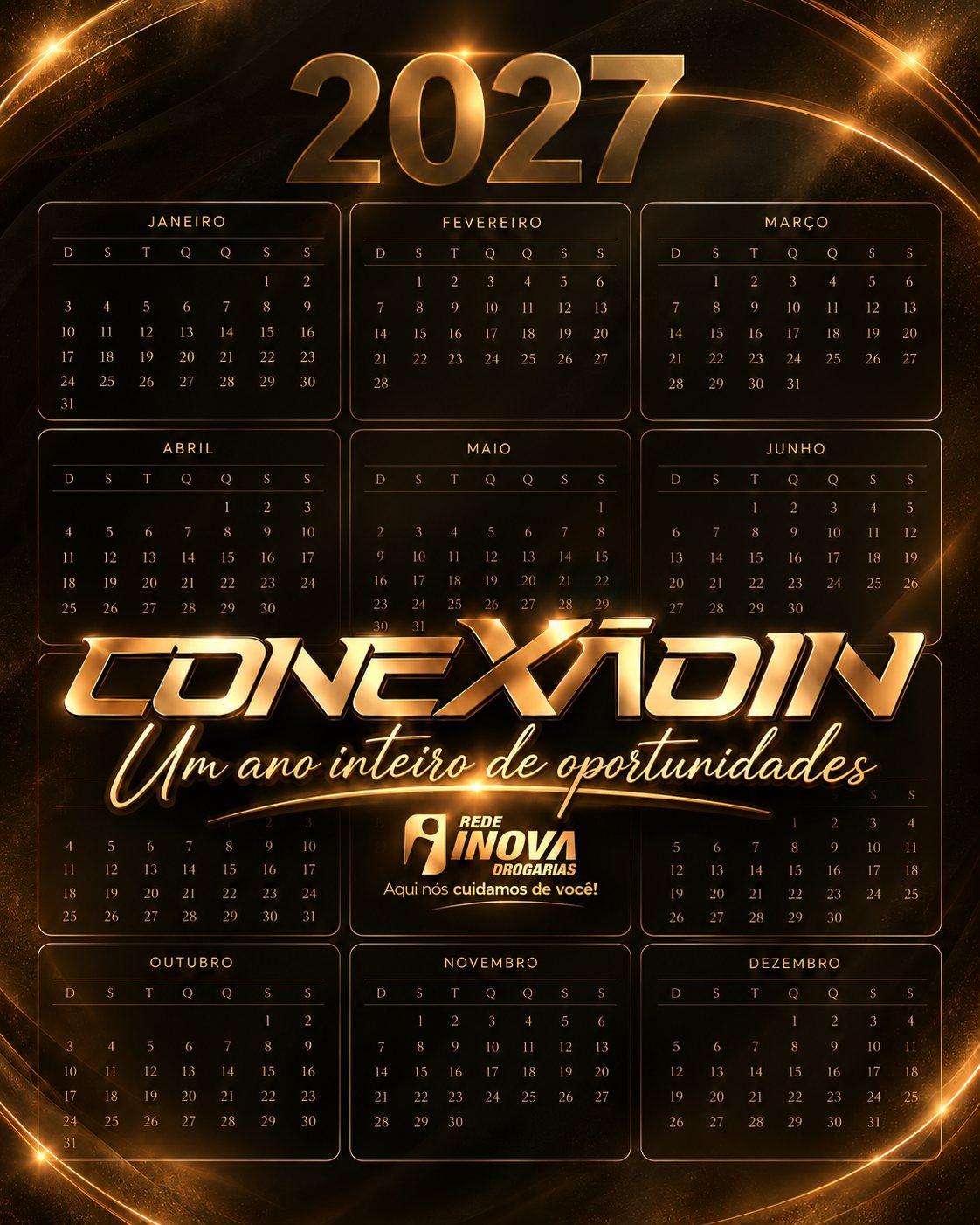 Conexão IN 2027 — Um ano inteiro de oportunidades. Rede Inova Drogarias.
